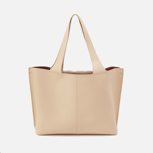 Vida Large Tote in Micro Pebbled Leather - Almond | HOBO