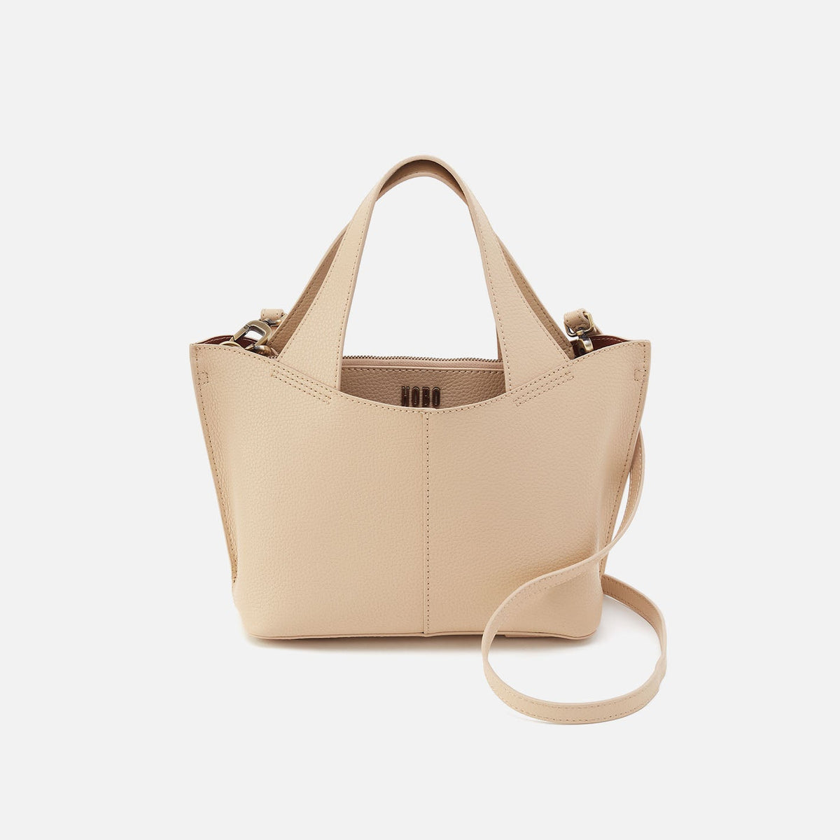 Vida Small Tote in Micro Pebbled Leather - Almond | HOBO