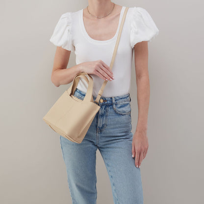 Vida Small Tote in Micro Pebbled Leather - Almond | HOBO