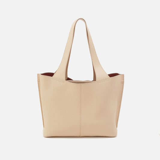 Vida Tote in Micro Pebbled Leather - Almond | HOBO
