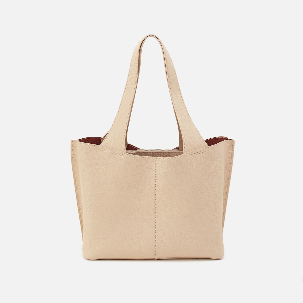 Vida Tote in Micro Pebbled Leather - Almond | HOBO