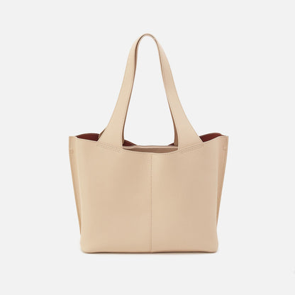 Vida Tote in Micro Pebbled Leather - Almond | HOBO