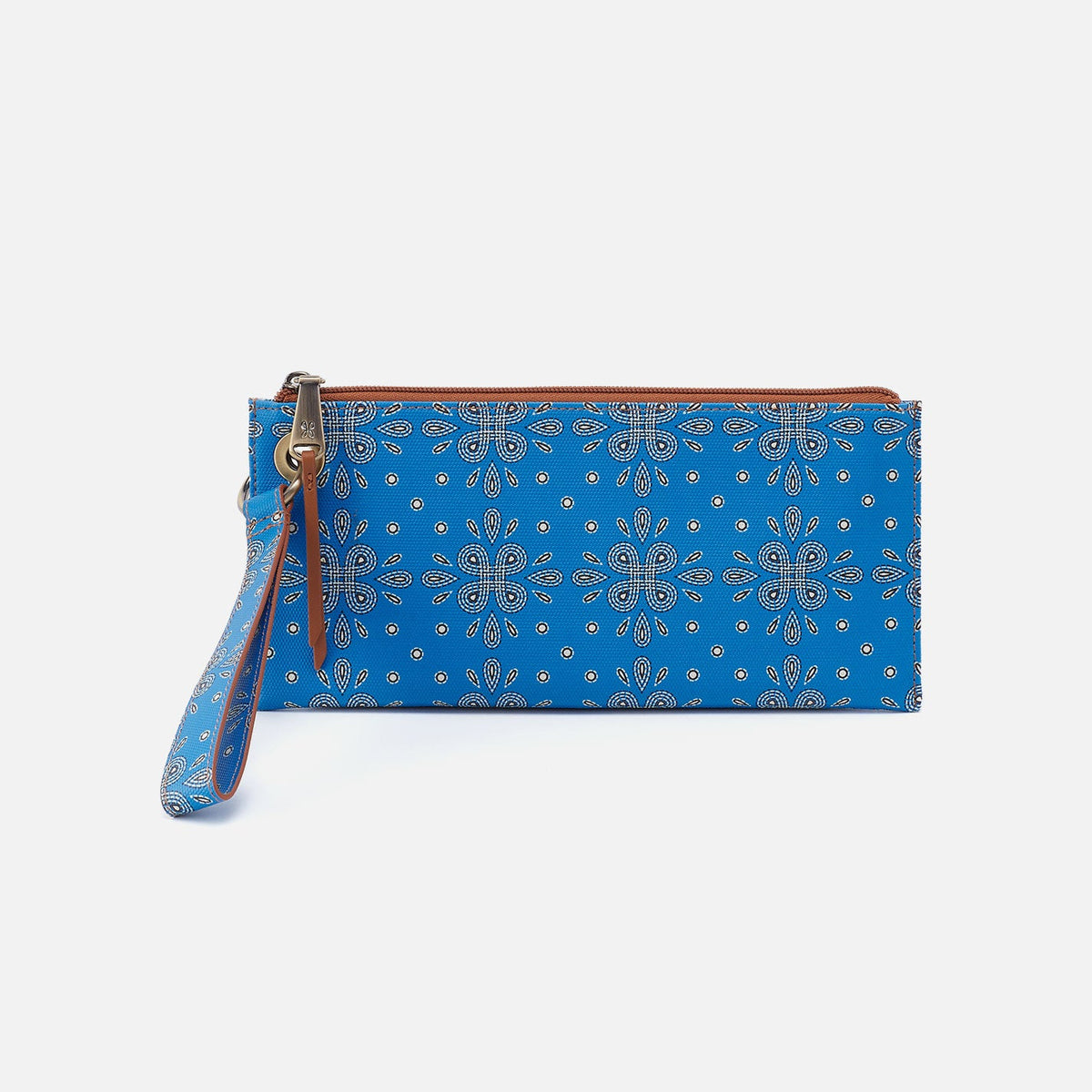 Vida Wristlet In Coated Canvas - Blue Journey Bandana | HOBO