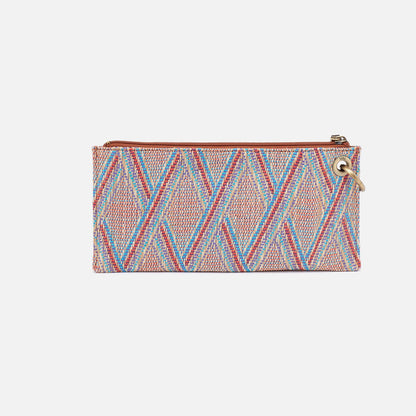 Vida Wristlet In Multi Weave With Leather Trim - Sunset Raffia | HOBO
