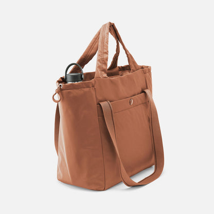 PLACES TO GO Tote in CaRefiber recycled nylon - Dune | HOBO