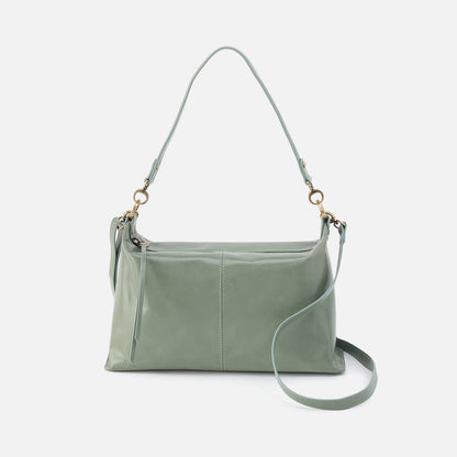 Avon Shoulder Bag In Polished Leather - Jade | HOBO