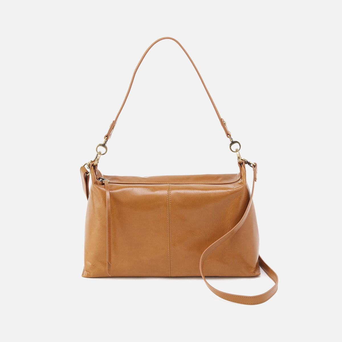 Avon Shoulder Bag In Polished Leather - Natural | HOBO