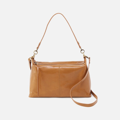 Avon Shoulder Bag In Polished Leather - Natural | HOBO