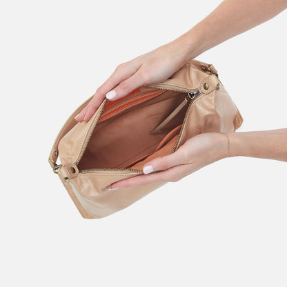 Avon Shoulder Bag In Polished Leather - Sand | HOBO