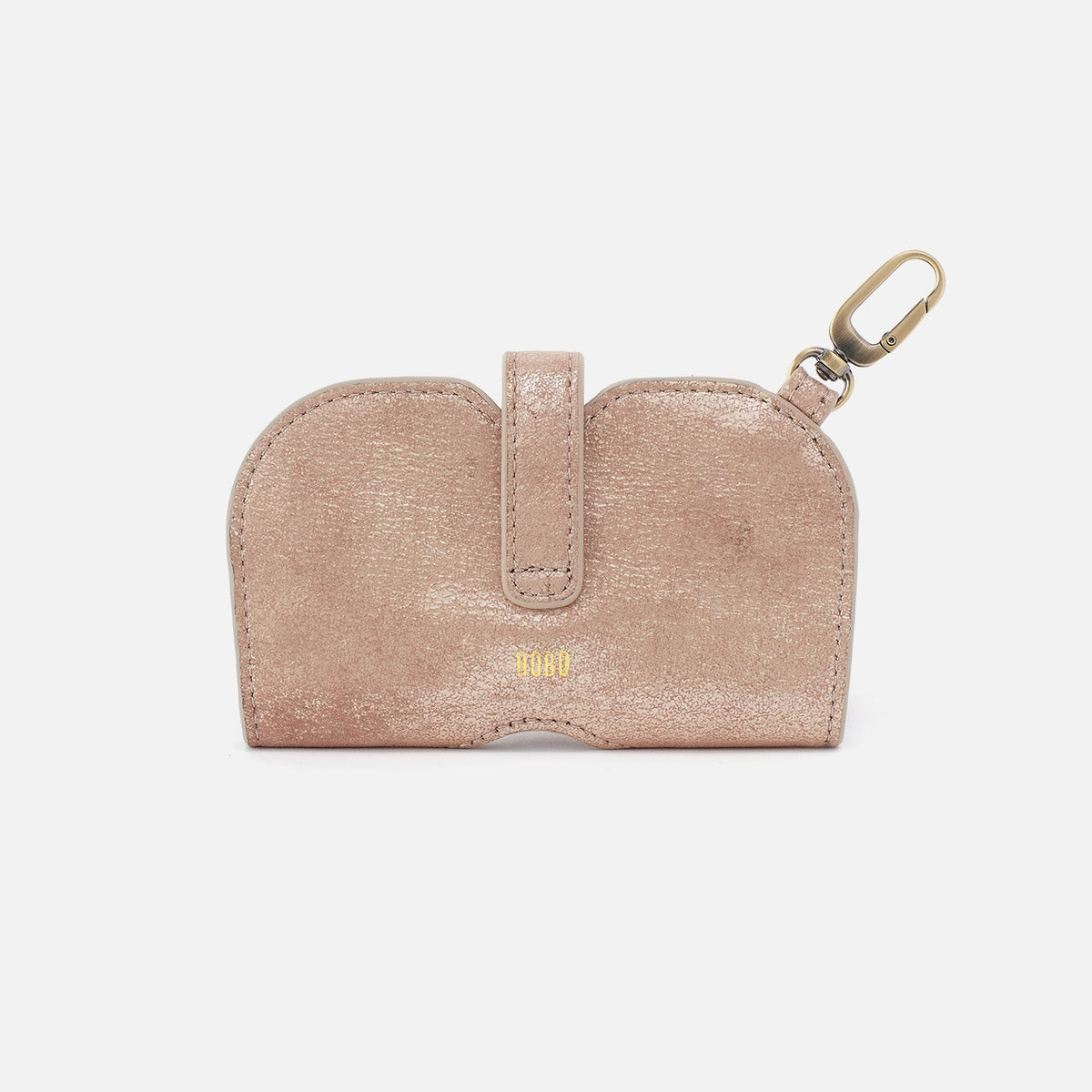 Blink Glasses Holder In Buffed Leather - Gilded Beige | HOBO