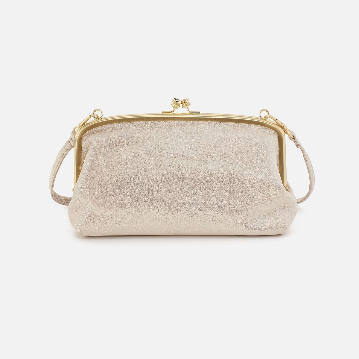 Cora Wallet Crossbody In Metallic Leather - Sand Shimmer | HOBO