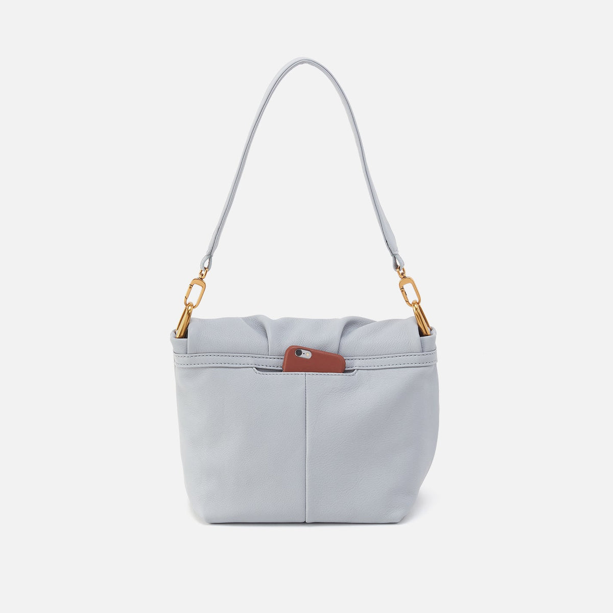 Harley Convertible Shoulder Bag In Pebbled Leather - Blue Pearl | HOBO
