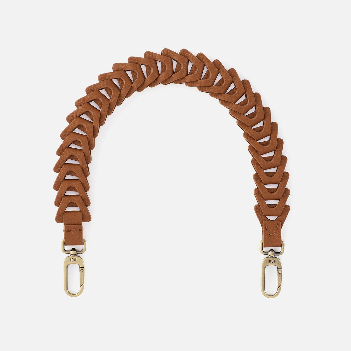 Petty Leather Link Strap in Pebbled Leather - Warm Honey | HOBO