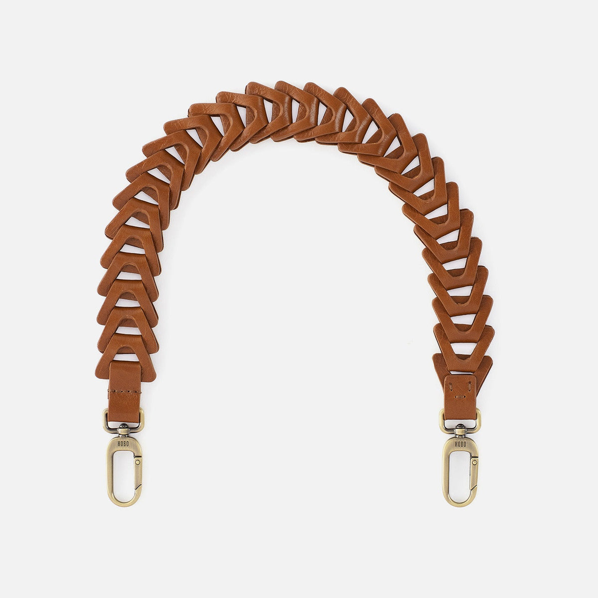 Petty Leather Link Strap in Polished Leather - Truffle | HOBO
