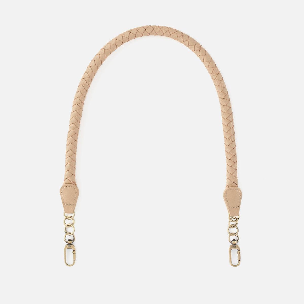 Skinny Braid Strap in Pebbled Leather - Linen | HOBO