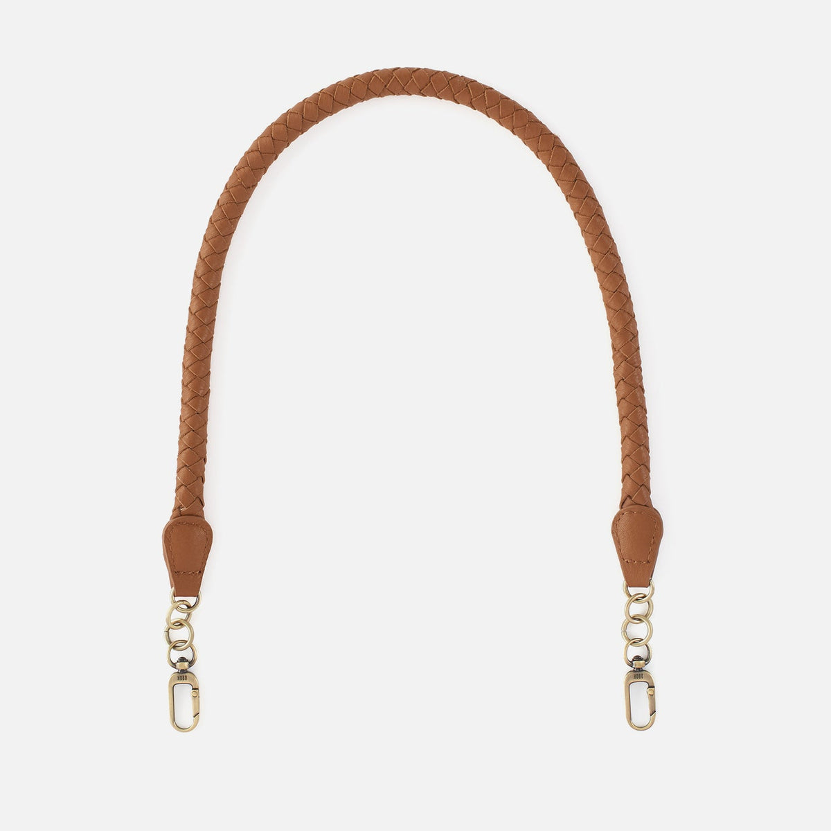 Skinny Braid Strap in Pebbled Leather - Warm Honey | HOBO