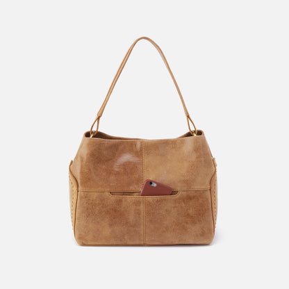 Seneca Shoulder Bag In Buffed Leather - Whiskey | HOBO