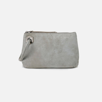 Daisy Daze Large Wristlet In Buffed Leather - Misty Harbor | HOBO