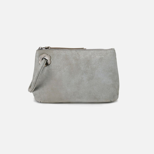 Daisy Daze Large Wristlet In Buffed Leather - Misty Harbor | HOBO