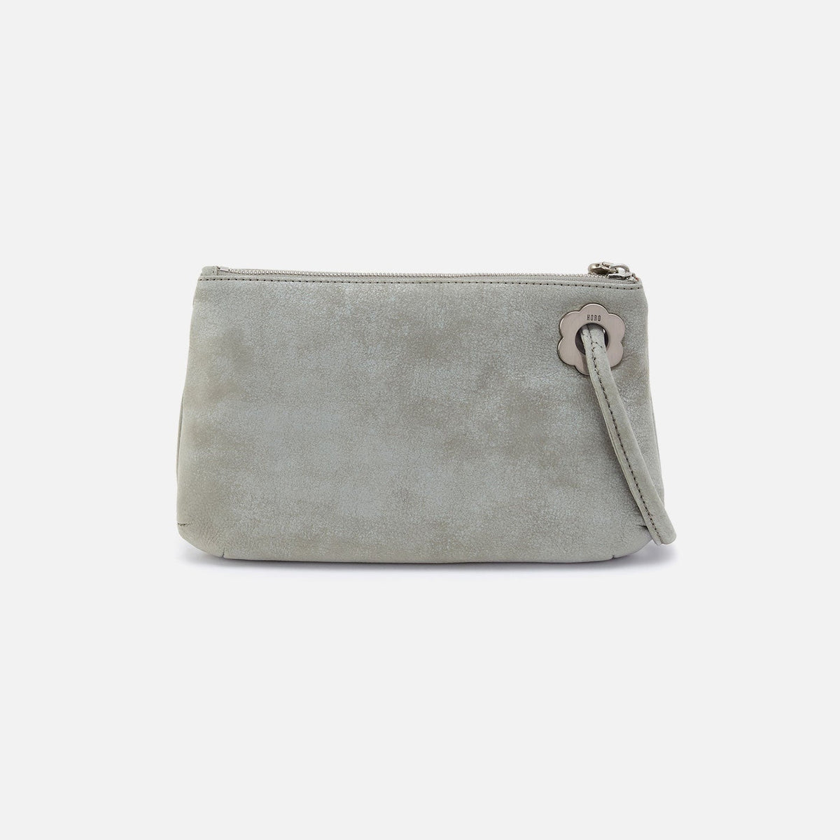 Daisy Daze Large Wristlet In Buffed Leather - Misty Harbor | HOBO