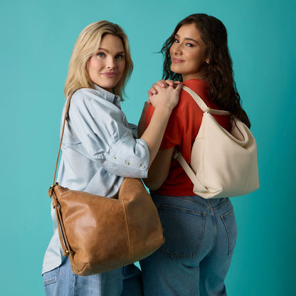 Emily Convertible Backpack In Buffed Leather - Whiskey | HOBO