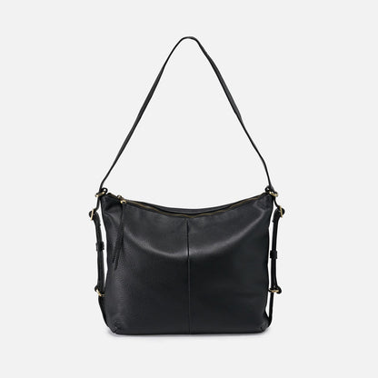 Emily Convertible Backpack In Pebbled Leather - Black | HOBO