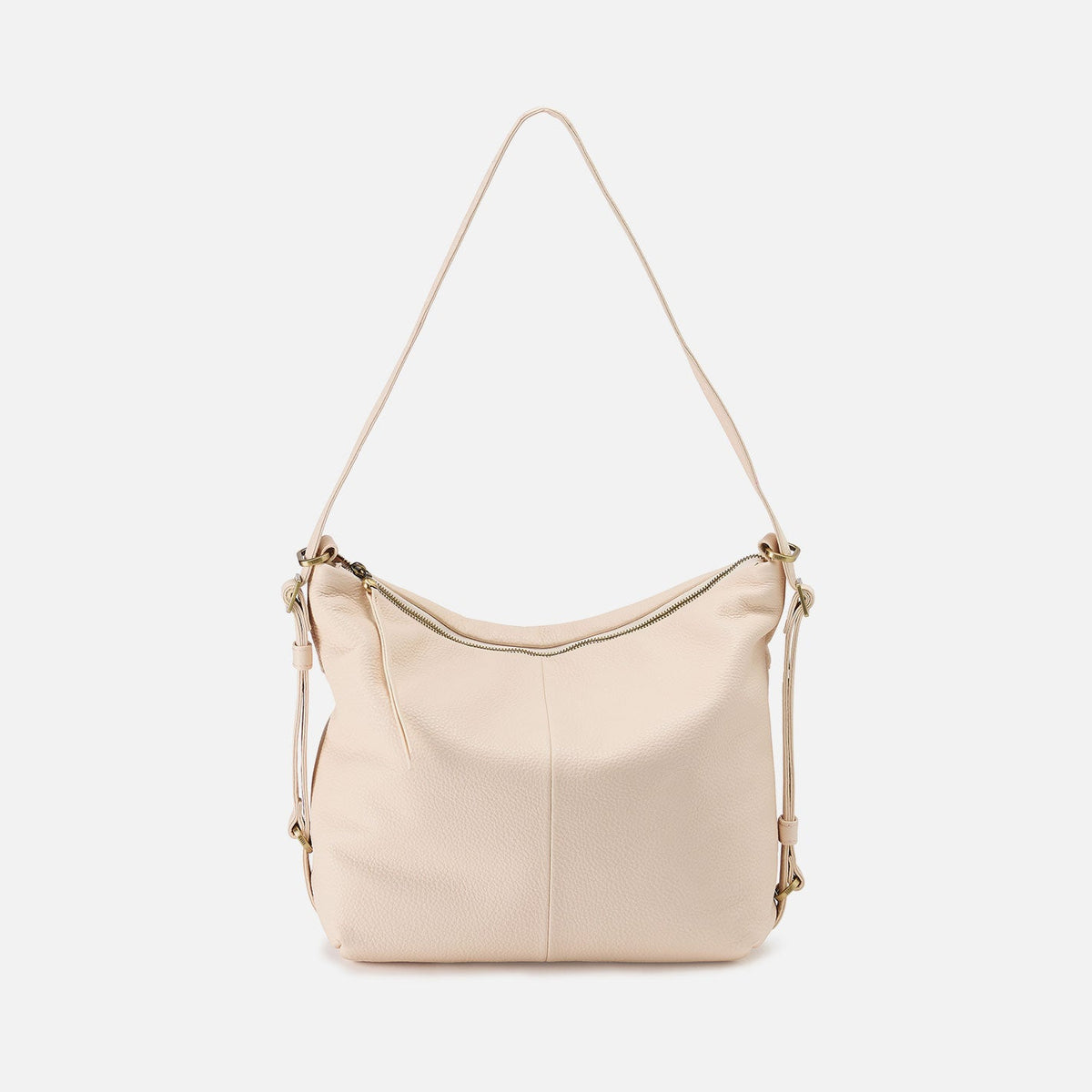 Emily Convertible Backpack In Pebbled Leather - Cream | HOBO
