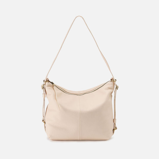 Emily Convertible Backpack In Pebbled Leather - Cream | HOBO