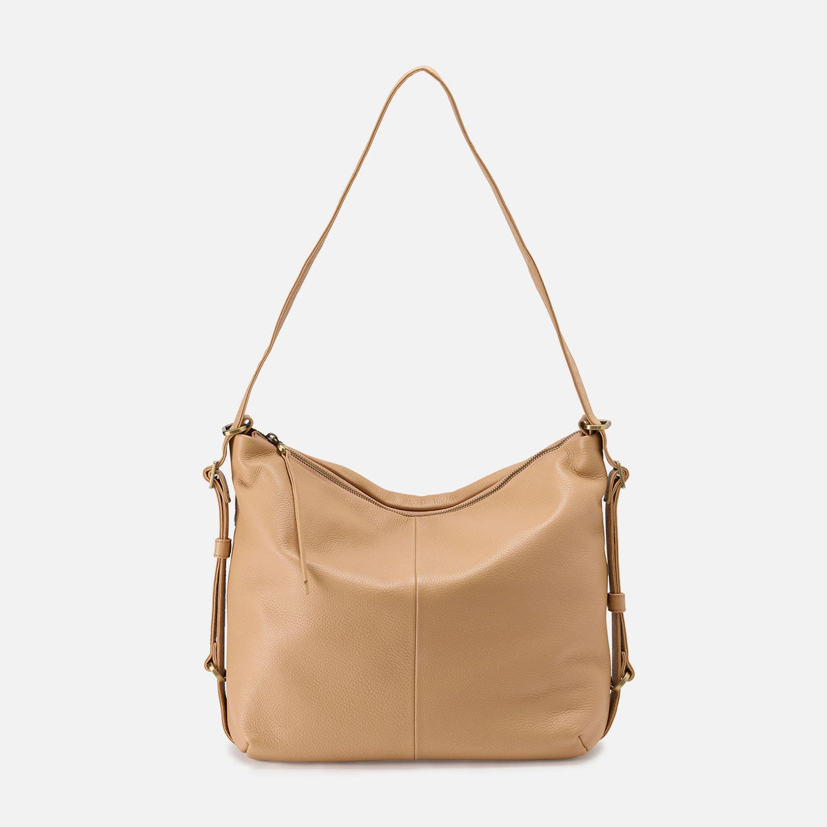 Emily Convertible Backpack In Pebbled Leather - Porcini | HOBO