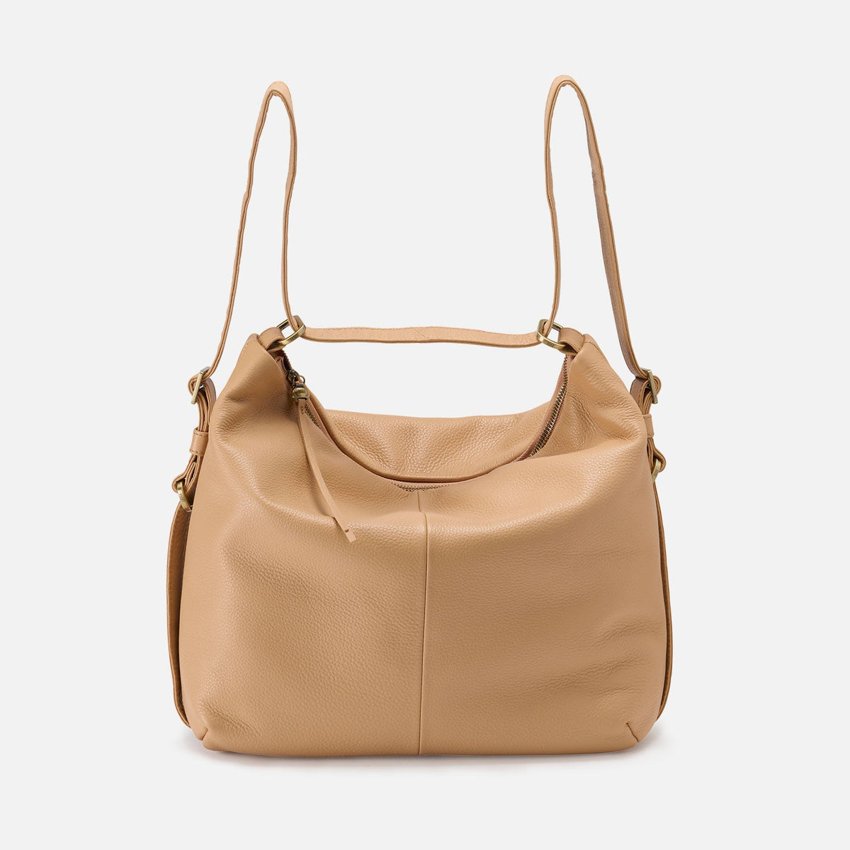 Emily Convertible Backpack In Pebbled Leather - Porcini | HOBO