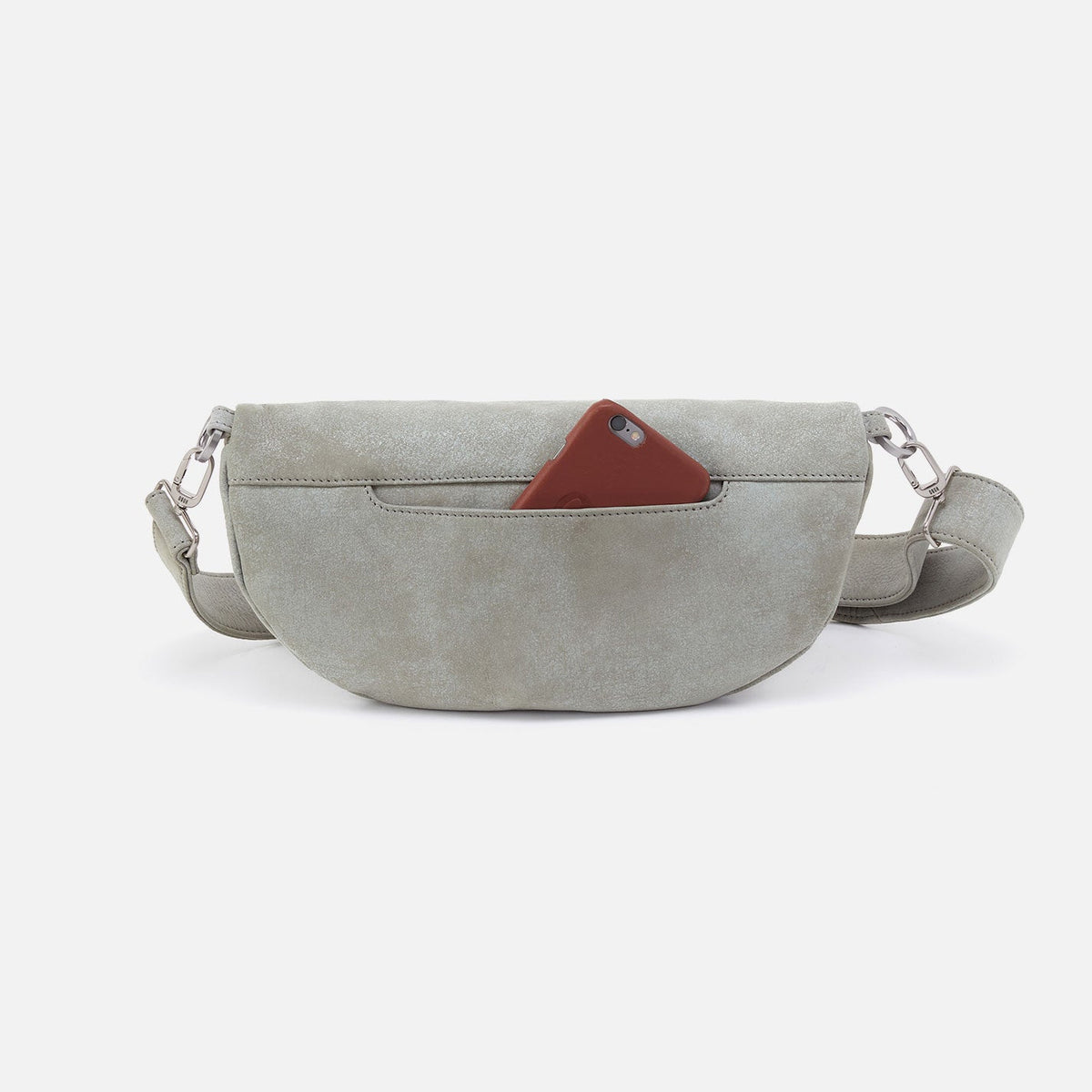 Hunter Medium Belt Bag In Buffed Leather - Misty Harbor | HOBO