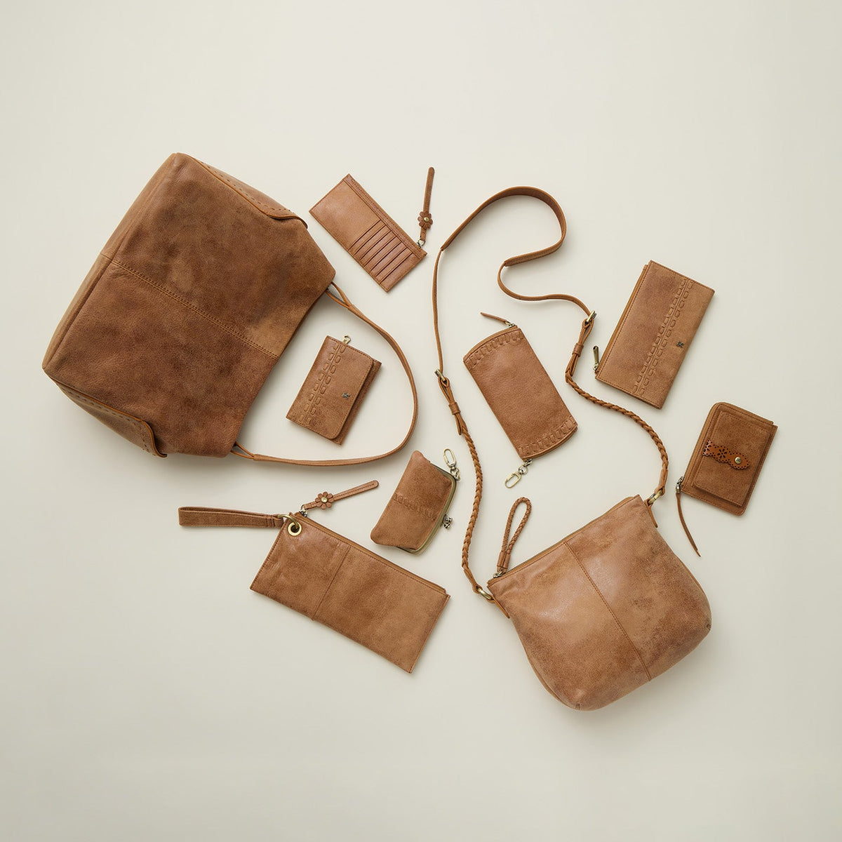 Lasso Medium Crossbody In Buffed Leather - Whiskey | HOBO