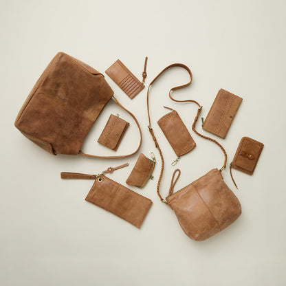 Lasso Medium Crossbody In Buffed Leather - Whiskey | HOBO