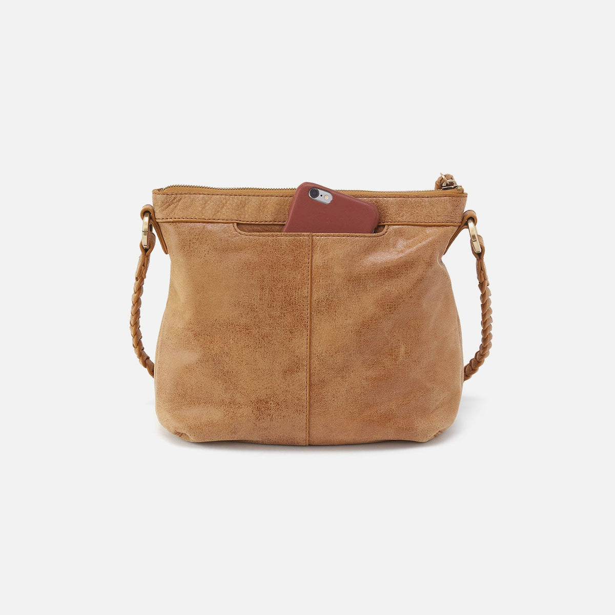 Lasso Medium Crossbody In Buffed Leather - Whiskey | HOBO