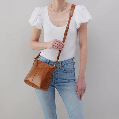 Lasso Medium Crossbody In Polished Leather - Truffle | HOBO