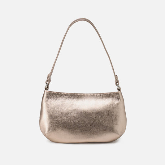 Pier Baguette In Metallic Leather - Cameo Quartz | HOBO
