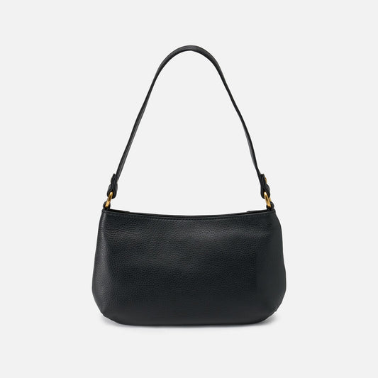 Pier Baguette In Pebbled Leather - Black | HOBO