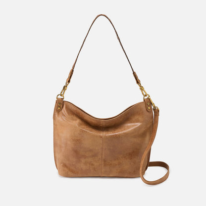 Pier Shoulder Bag In Buffed Leather - Whiskey | HOBO