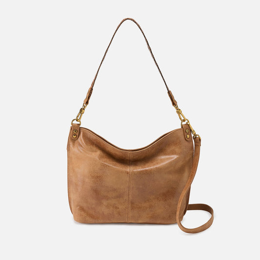 Pier Shoulder Bag In Buffed Leather - Whiskey | HOBO