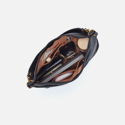 Pier Shoulder Bag In Pebbled Leather - Embroidered Birch | HOBO