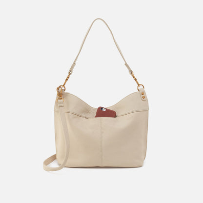 Pier Shoulder Bag In Pebbled Leather - Embroidered Birch | HOBO