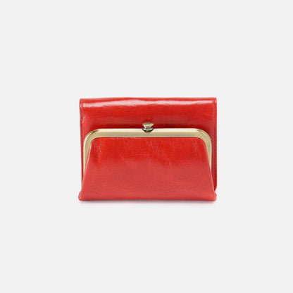 Robin Compact Wallet In Polished Leather - Grenadine | HOBO