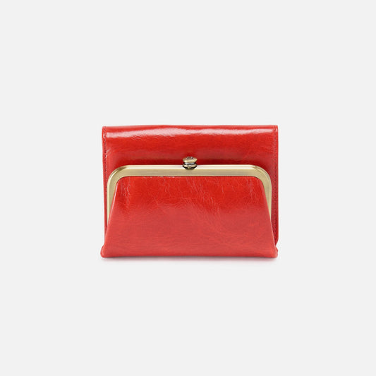 Robin Compact Wallet In Polished Leather - Grenadine | HOBO
