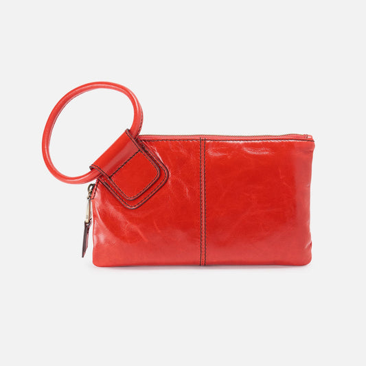 Sable Wristlet In Polished Leather - Grenadine | HOBO