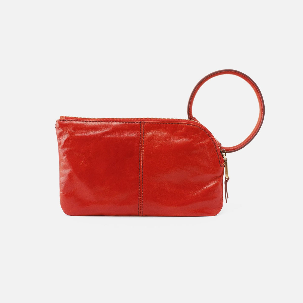 Sable Wristlet In Polished Leather - Grenadine | HOBO