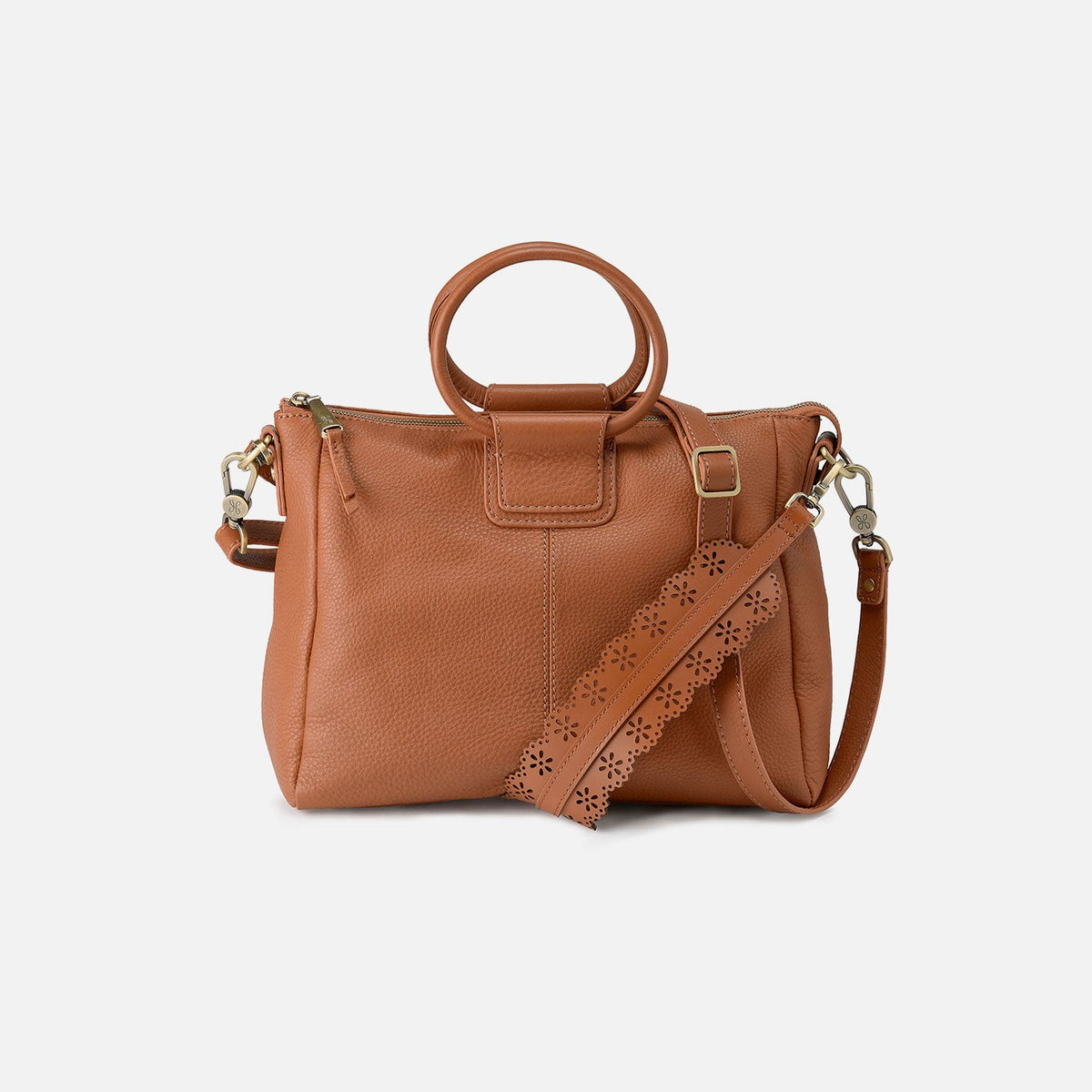 Sheila Medium Satchel In Pebbled Leather - Warm Honey | HOBO