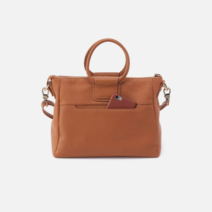 Sheila Medium Satchel In Pebbled Leather - Warm Honey | HOBO