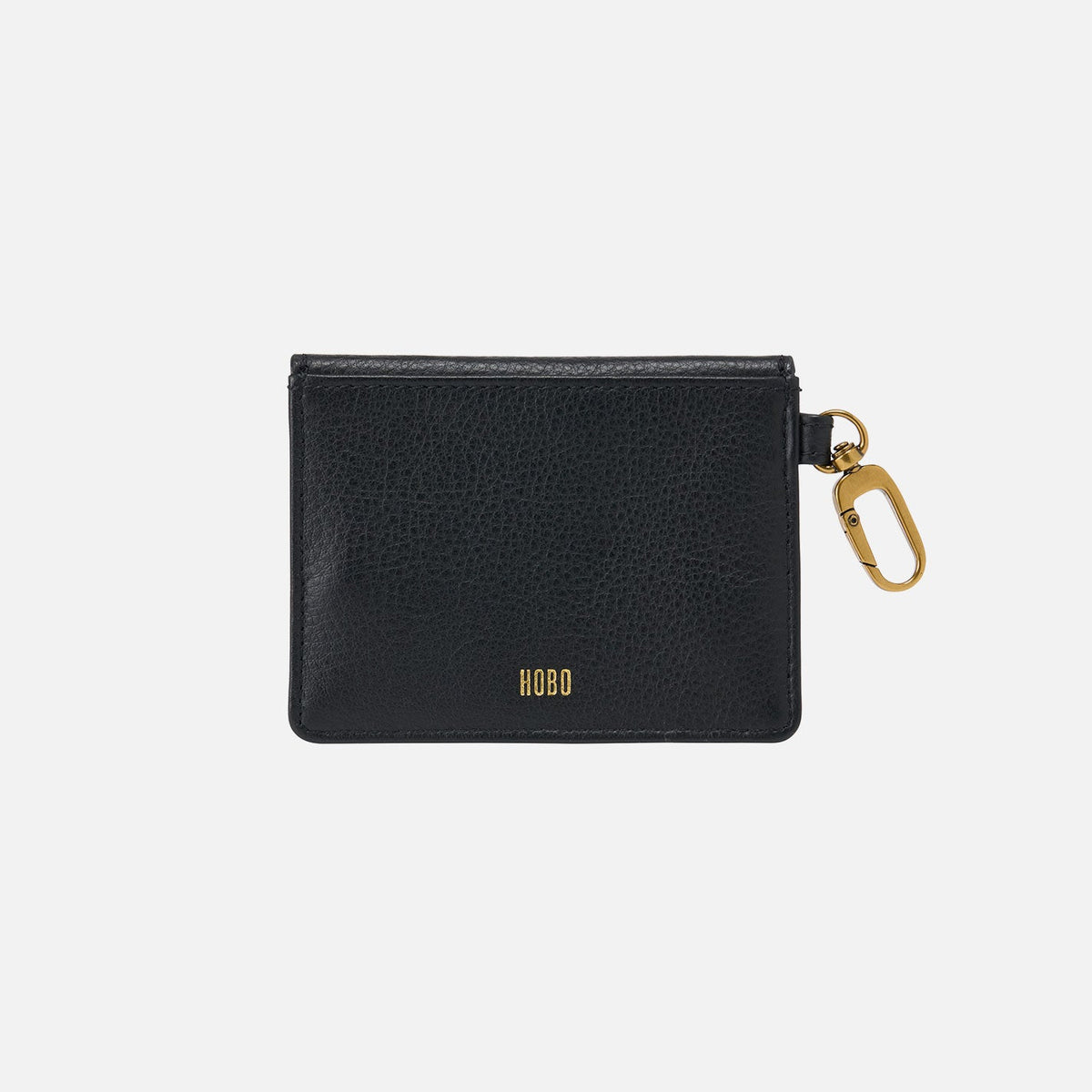 Tabby Flap Card Case In Pebbled Leather - Black | HOBO
